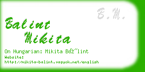 balint mikita business card